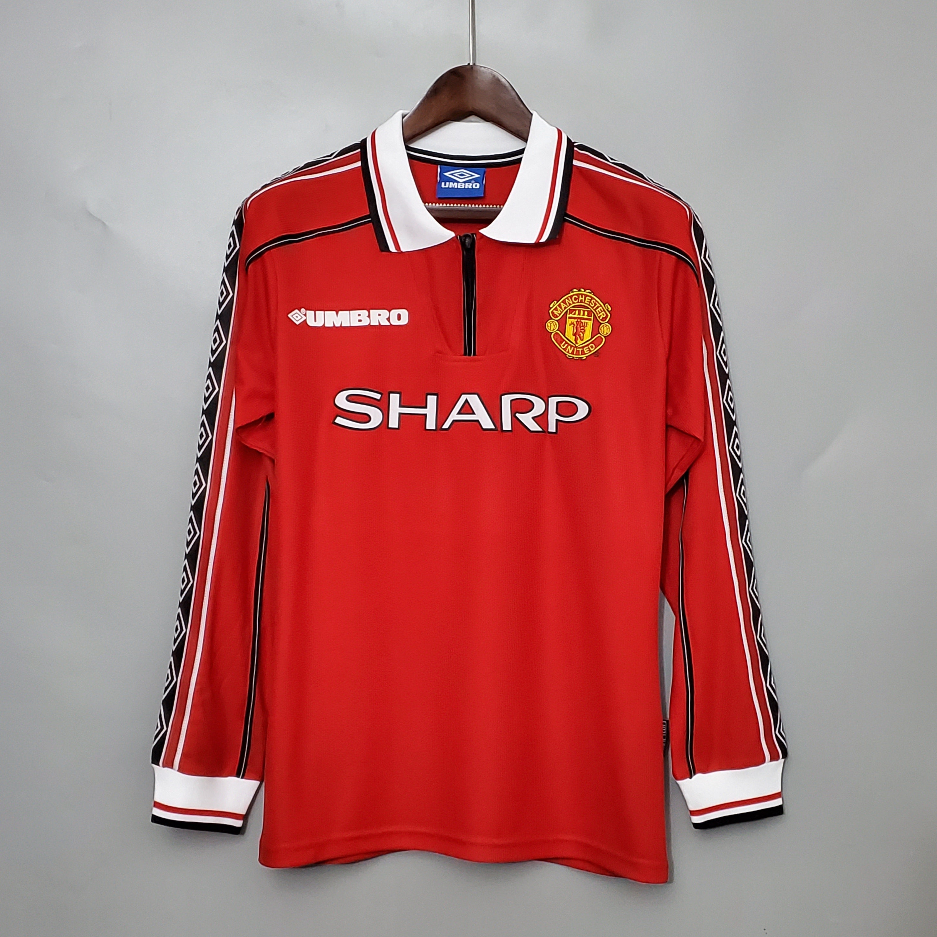 CAMISOLA MANCHESTER UNITED I 98/99 homem (RETRO) MANGA LONGA