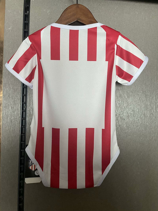 Body Camisola Atlético de Madrid 25/26 Bebé – Equipamento Principal Riscas