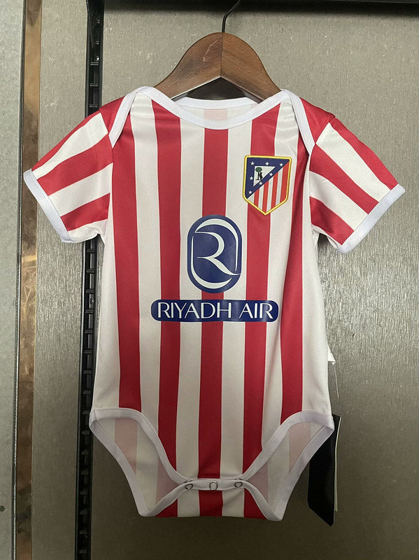 Body Camisola Atlético de Madrid 25/26 Bebé – Equipamento Principal Riscas