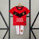 CAMISOLA MANCHESTER UNITED I 09/10 CONJUNTO INFANTIL (RETRO)