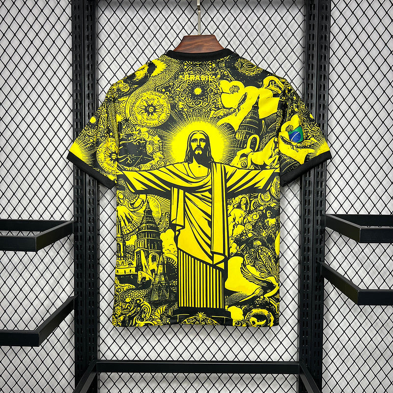 Camisola Brasil Cristo Redentor Homem – Amarela | Edição Especial