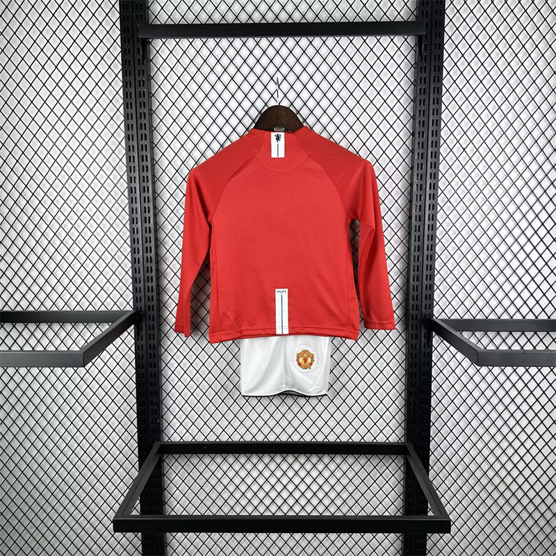 CAMISOLA MANCHESTER UNITED I ESPECIAL FINAL CHAMPHIONS LEAGUE 07/08 CONJUNTO INFANTIL (RETRO) MANGA LONGA