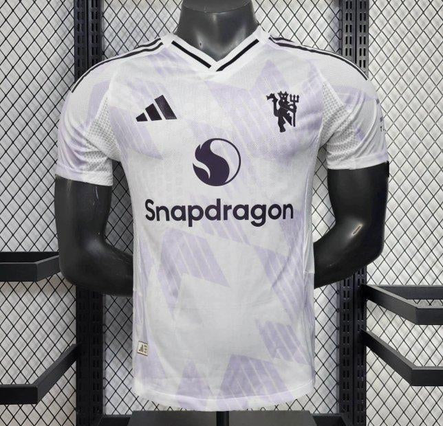 Camisola Manchester United II 25/26 Homem – Versão Jogador Branca Roxo