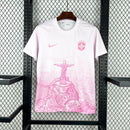 Camisola Brasil Rio de Janeiro Cristo Redentor 2025 – Edição Especial Rosa  Réplica Tailandesa