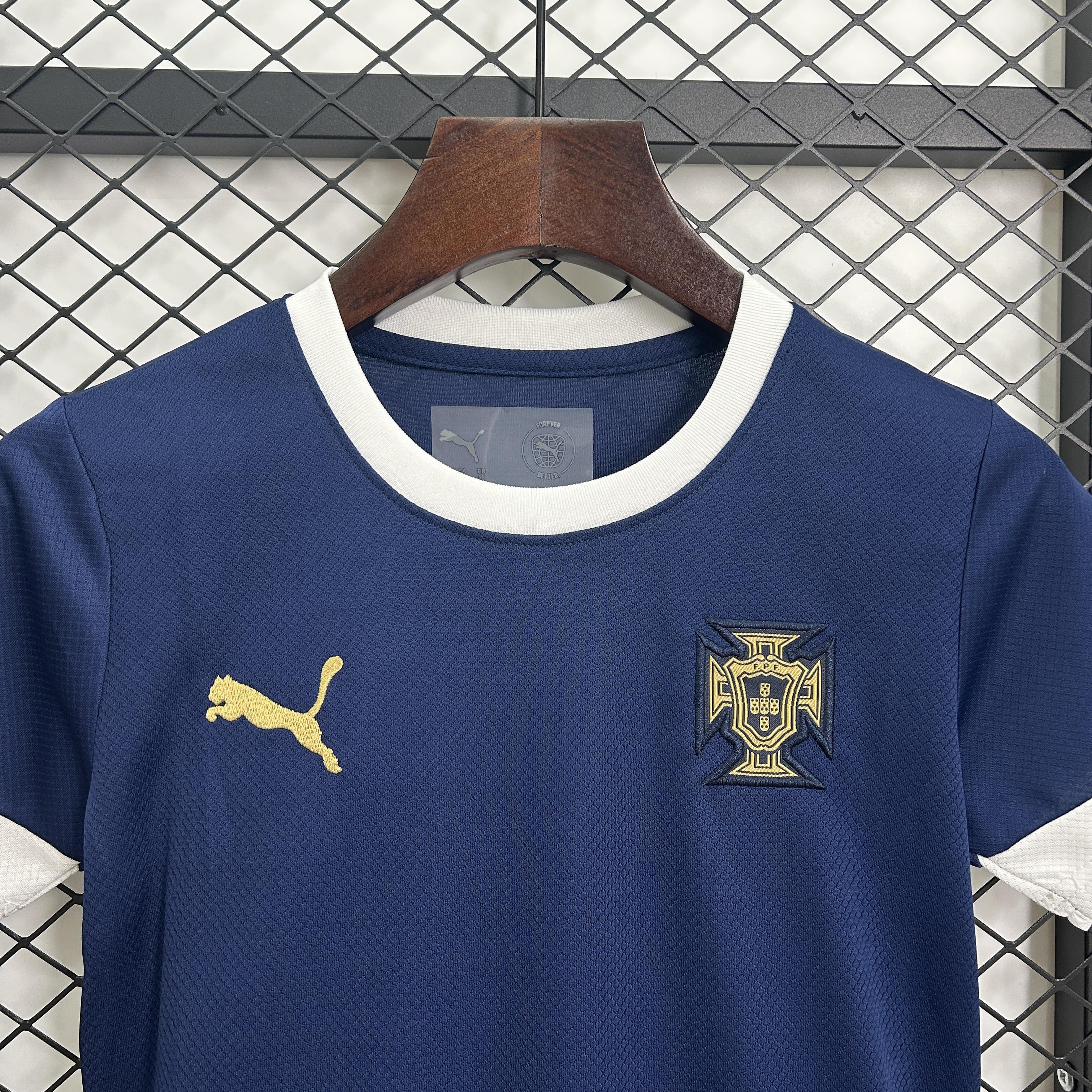 Camisola Portugal Treino 25/26 Conjunto Infantil – Azul