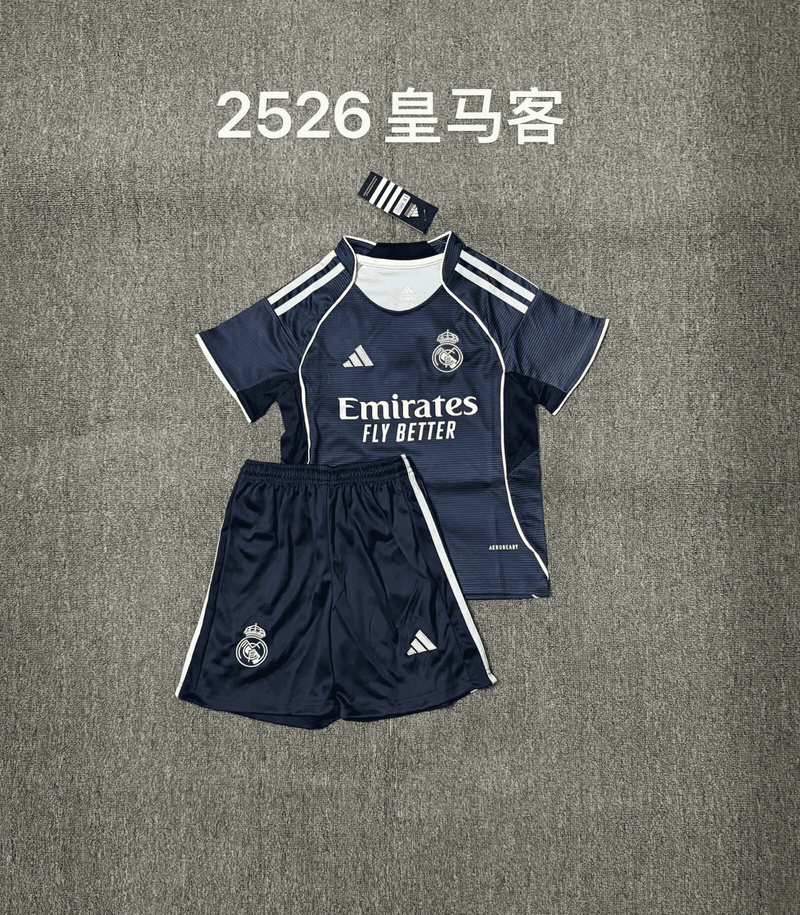 CAMISOLA REAL MADRID ALTERNATIVA 25/26 CONJUNTO INFANTIL