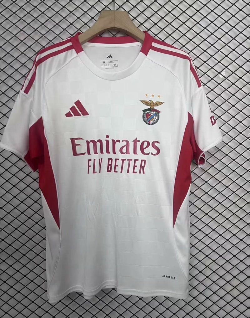 Camisola SL Benfica Alternativa Branco 25/26 – Homem  Equipamento Secundário