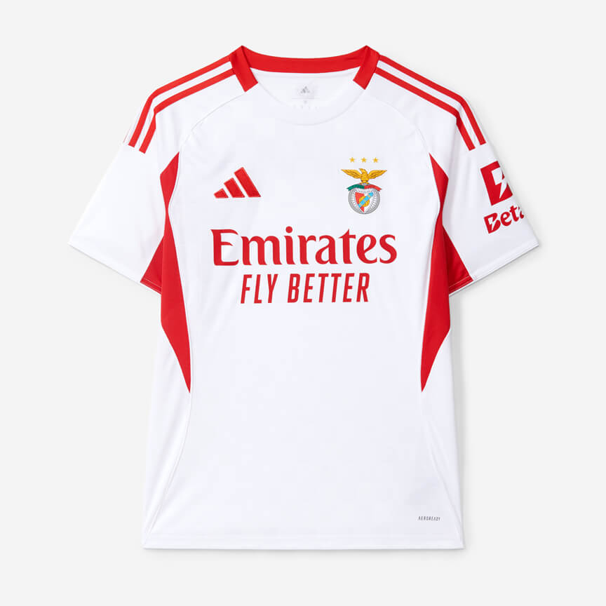 Camisola SL Benfica Alternativa Branco 25/26 – Homem  Equipamento Secundário