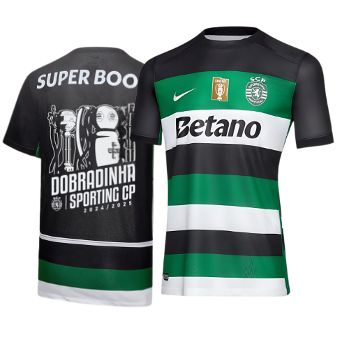 Camisola Sporting CP Principal 24/25 Homem – Dobradinha com Patch