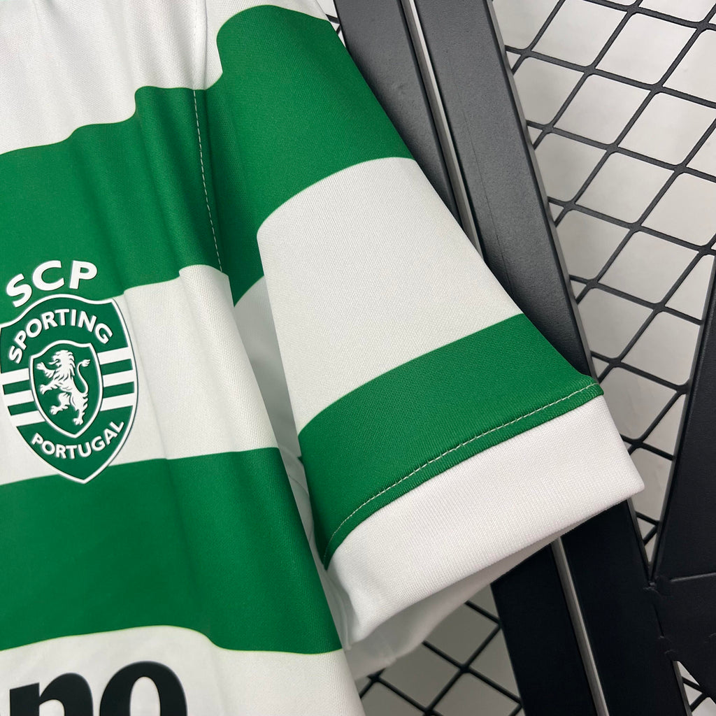 Camisola Sporting CP Principal 25/26 – Homem  Equipamento Verde e Branco