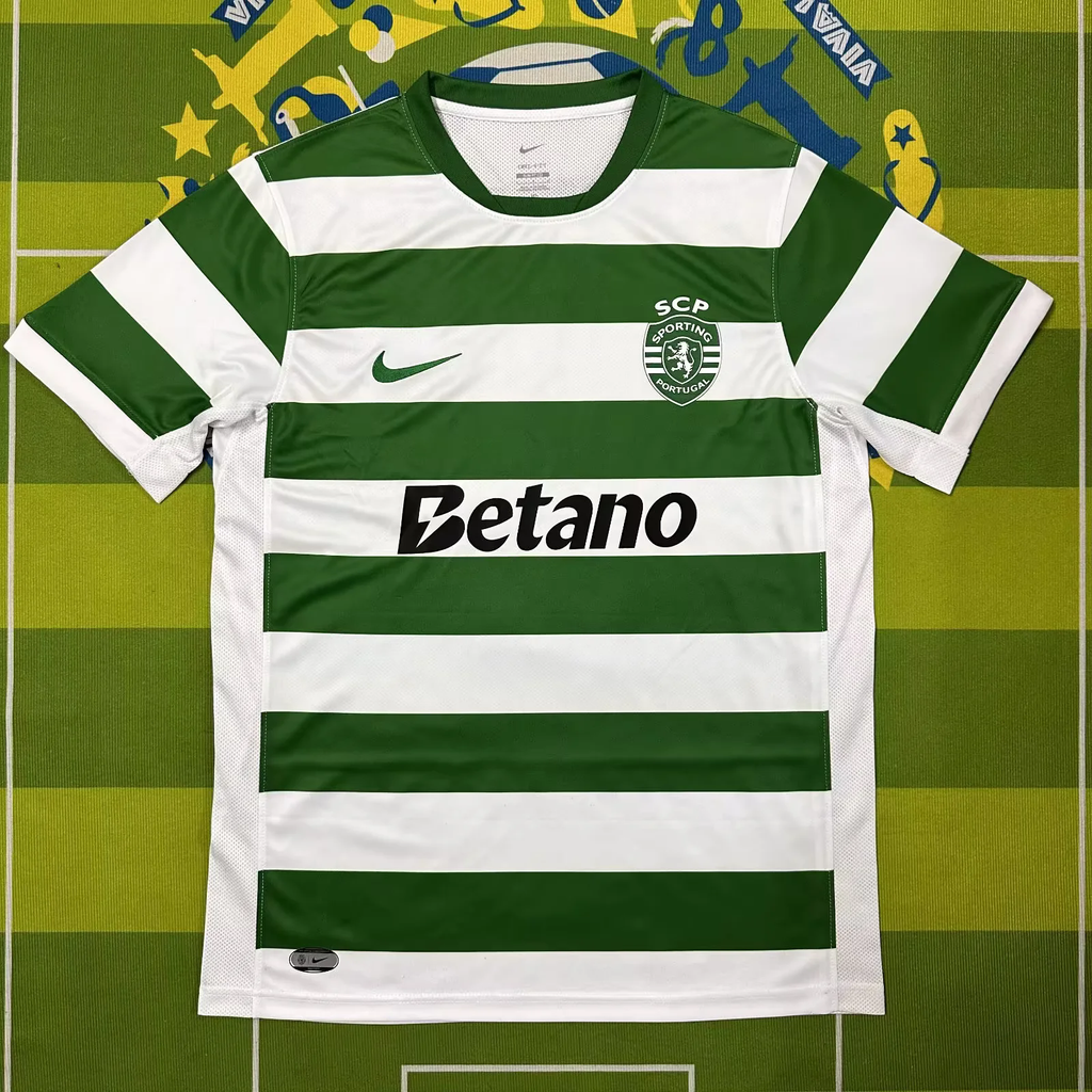 Camisola Sporting CP Principal 25/26 – Homem  Equipamento Verde e Branco