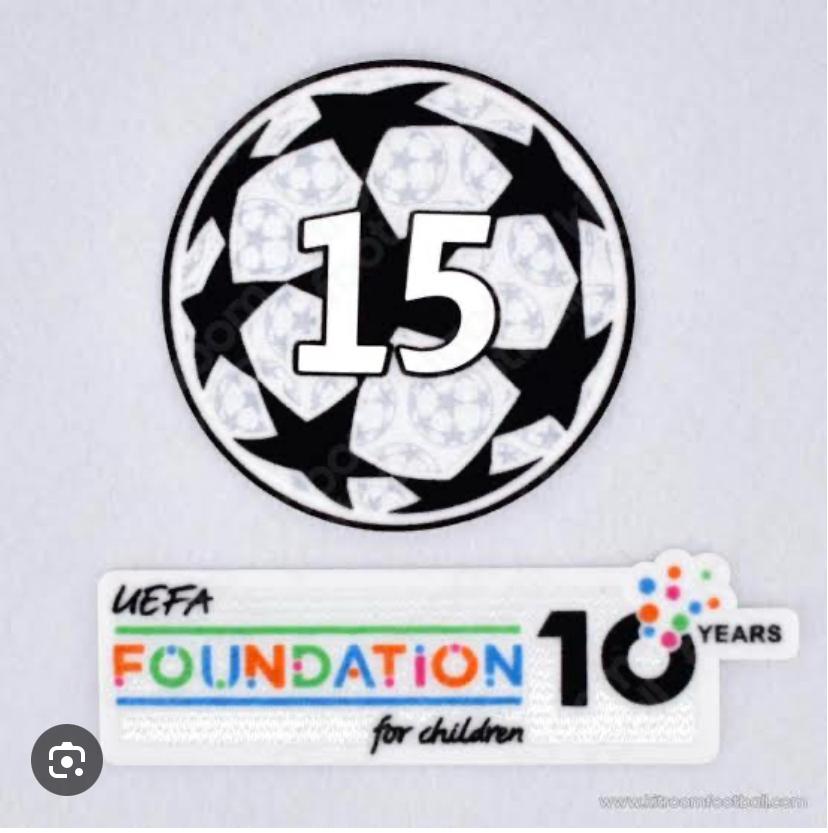 PATCH / BADGE - CHAMPIONS LEAGUE 15 + FOUNDATION - REAL MADRID - KIT 2