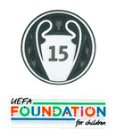 PATCH / BADGE - CHAMPIONS LEAGUE + FOUNDATION - REAL MADRID 15 - KIT